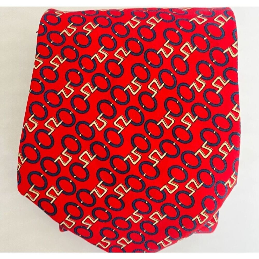 #5863 Red Regent Bert Pulitzer Mens Necktie, Tie 56x3.5